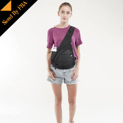 Cajmols™ Crossbody Sling Backpack Strap Bag Black